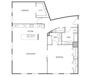 Lowertown Lofts in St. Paul, MN 2 Bedroom 2 Bath Apartment
