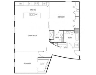 Lowertown Lofts in St. Paul, MN 2 Bedroom 2 Bath Apartment