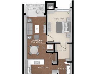 Pepin Floor Plan at Expo, Minneapolis, 55414