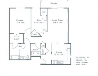 the floor plan of the apartment is included in the brochure