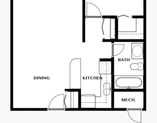 1 Bedroom Unit Floor Plan