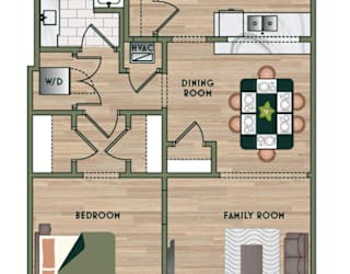 1 bed 1 bath B at The PARKER on E Mulberry Apartments, San Antonio, Texas
