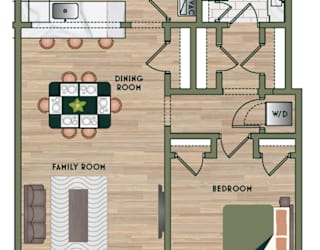 1 bed 1 bath F at The PARKER on E Mulberry Apartments, San Antonio, TX, 78209