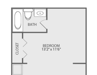 Floor Plan The Elm 11A (Studio)