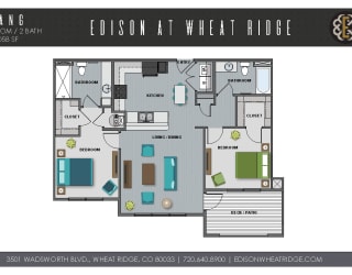 Lang Floorplan at The Edison at Wheat Ridge, Wheat Ridge, CO, 80033