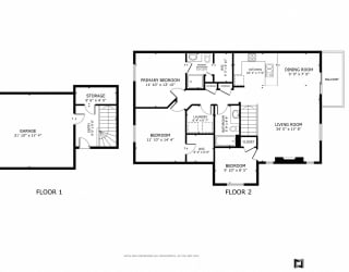 3 Bed/2 Bath Floor Plan