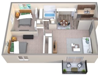Floor Plan 2 Bedroom Ridge