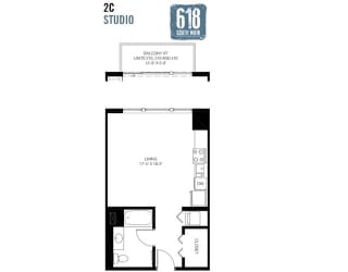 Studio 501 sq. ft.