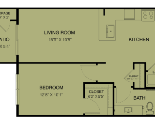 A1-Bandera at Three Hills Apartments in South Austin