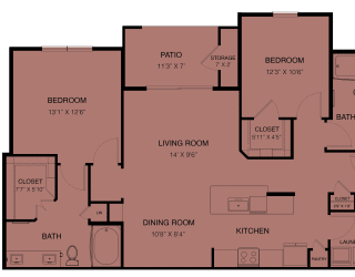 a floor plan of a living room and dining room of a house