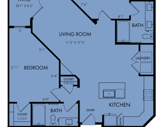 B4 Two Bedroom Floor Plan at Windsor Park Towers