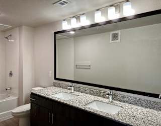 Double-Sink Vanities at Bridge at Delco Flats, Austin, TX