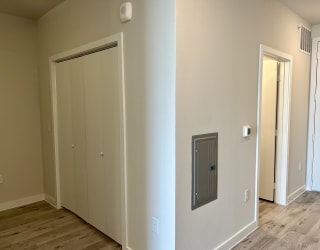 a door in a room