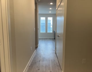 a look down the hallway from the front door