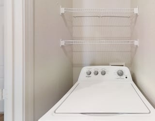 a washer and dryer in the laundry room