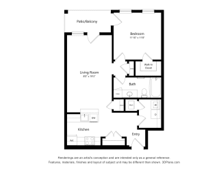 Juniper Front Floor Plan at Montgomery Place Apartments, Montgomery, IL