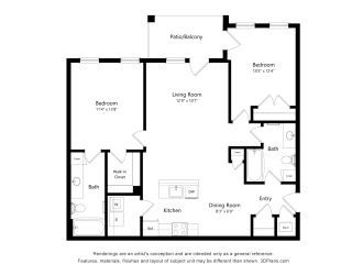 Spruce Front Floor Plan at Montgomery Place Apartments, Montgomery, 60538