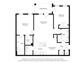 Spruce Floor Plan at Montgomery Place Apartments, Montgomery, IL