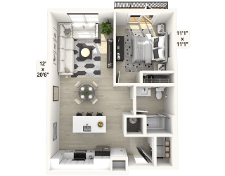 1 bed 1 bath at Luxe 360 on Centerpointe Apartments, Midlothian, VA