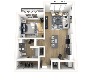 AA1a Floor Plan  at Avant & Avant II, Carmel, 46032