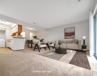 Baneberry Kitchen and Living Room at Timberlane Apartments, Peoria, IL, 61615
