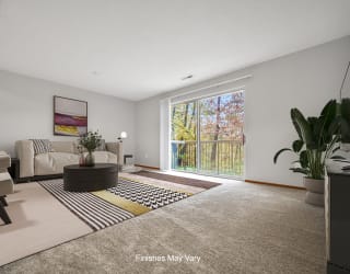 Baneberry Living Room at Timberlane Apartments, Peoria, Illinois