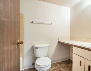Studio-Bath1plan at Brookside Apartments, Springfield, 49037