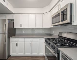 Kitchen at The Crossings Apartments, Michigan