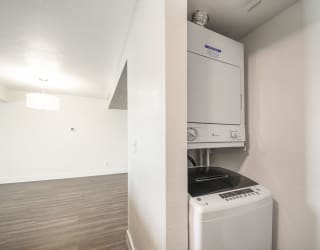 Washer and dryer at The Crossings Apartments, Michigan, 49508