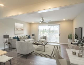 the estates at tanglewood|living room at Hillside Apartments, Michigan, 48393