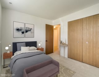 Cozy Bedroom with Closet at Northport Apartments, Macomb
