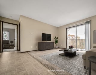 Marigold Living Room at Timberlane Apartments, Peoria, IL