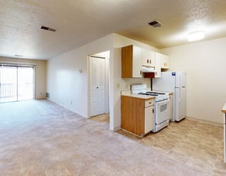 spacious living, dining and kitchen areas at Seville Apartments, Michigan, 49009