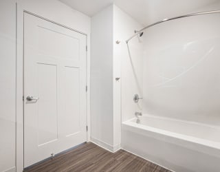 master bathroom with a shower and a tub  at Signature Pointe Apartment Homes, Athens, AL