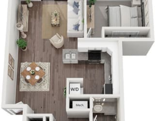 Two Bedroom One Bath Renovated Apartment at The Crossings Apartments in Grand Rapids, MI