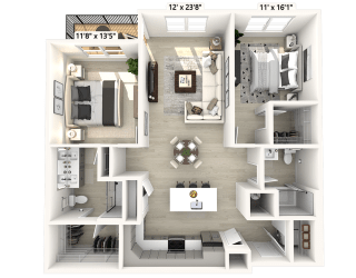 2 bed 2 bath at Luxe 360 on Centerpointe Apartments, Midlothian, VA, 23114
