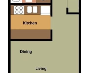 Floor Plan 1 Bed 1 Bath