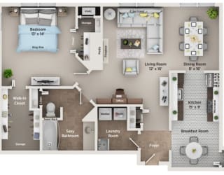 A1 Floor Plan at Regents Club of Troy, Troy Michigan