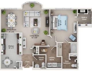 A2 Floor Plan at Regents Club of Troy, Troy