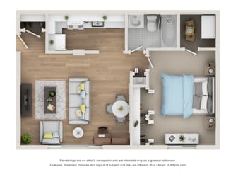 A1A2 Floor Plan at Village Club of Rochester Hills, Shelby Township, MI, 48317