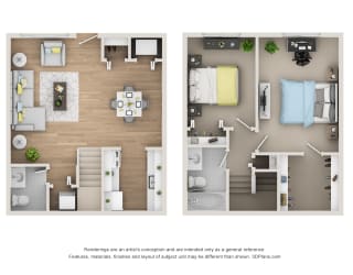 BT_TH Floor Plan at Village Club of Rochester Hills, Shelby Township, Michigan