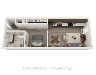192nd West Lofts Studio Floor Plan