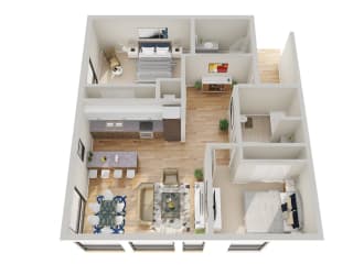 The Nest Apartments_Bend_OR_2x1_Floor Plan