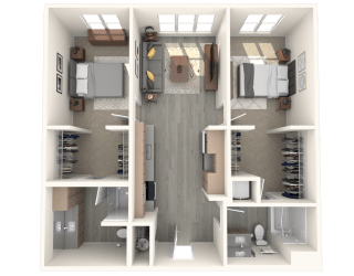 Tilian 2x2 A 3D Floor Plan