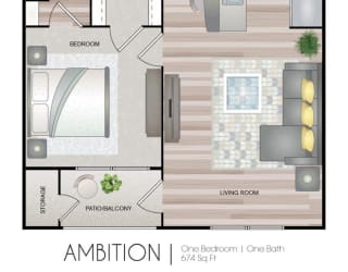Aspire at Live Oak Apartments Ambition Floor Plan
