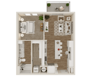 A4 Floor Plan at Lenox Grand, Austin, 78727