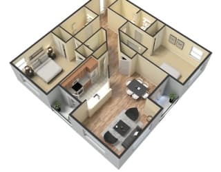The Douglas Apartments Alder Floor Plan