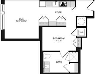 Alton District Luxury Apartments in Washington, DC S08 Floor Plan
