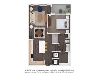 Alton East Apartments in Atlanta, Georgia A1A1 Floor Plan