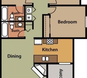 Alvista 23 Apartment Homes 3x2 Floor Plan